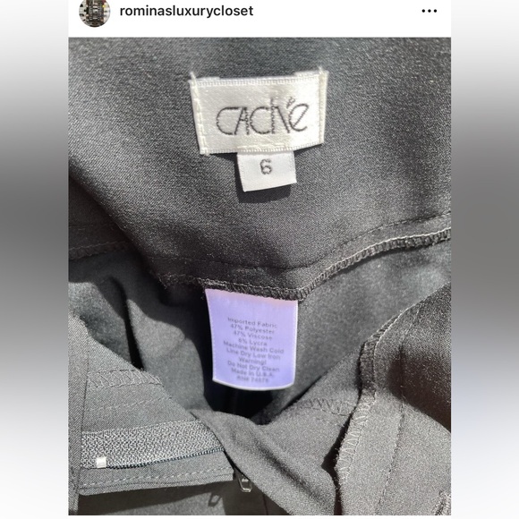 Cache Black Formal Pants 🖤Size 6 - Picture 6 of 17